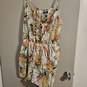 Boohoo Tropical Print Swim Coverup - Multicolor
